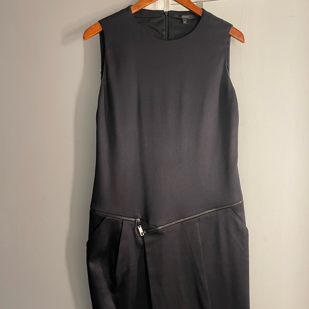 Gucci Black Mini Dress with zipper detail